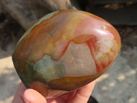 Polished Polychrome Jasper Standing Free Forms  x 3 From Madagascar