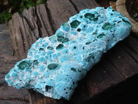 Natural Blue Chrysocolla On Silky Malachite Matrix Specimen x 1 From Kulukuluku, Congo - Toprock Gemstones and Minerals 