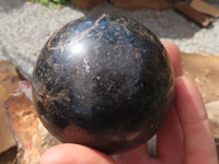 Polished Rare Iolite / Water Sapphire Spheres  x 3 From Madagascar - TopRock