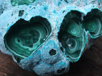 Natural Blue Chrysocolla On Silky Malachite Matrix Specimen x 1 From Kulukuluku, Congo - Toprock Gemstones and Minerals 