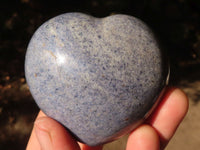 Polished Blue Lazulite Hearts  x 6 From Madagascar - Toprock Gemstones and Minerals 