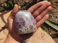 Polished Flower Amethyst Standing Free Forms  x 4 From Madagascar - TopRock