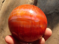 Polished  Gorgeous Carnelian Agate Spheres  x 8 From Madagascar