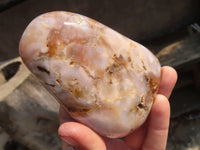 Polished Ocean Flower Agate Standing Free Forms  x 3 From Madagascar