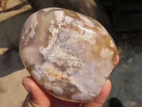 Polished Ocean Flower Agate Standing Free Forms  x 3 From Madagascar