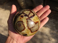 Polished Septerye (Calcite & Aragonite) Spheres x 2 From Mahajanga, Madagascar