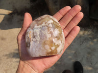 Polished Ocean Flower Agate Standing Free Forms  x 3 From Madagascar