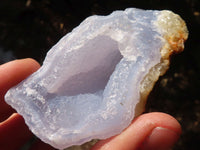 Natural Blue Lace Agate Geode Specimens  x 12 From Nsanje, Malawi