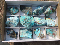 Natural Rough Shattuckite Cobbed Specimens x 12 From Kaokoveld, Namibia