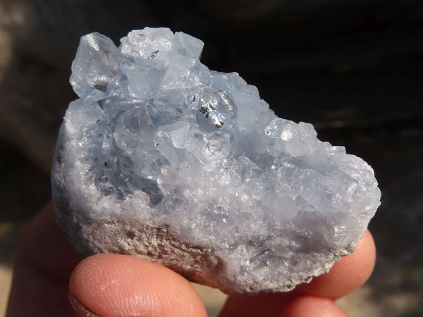 Natural Blue Celestite Crystal Specimens  x 20 From Sakoany, Madagascar