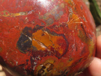 Polished Deep Red Flame Jasper Standing Free Forms x 2 From Madagascar - TopRock