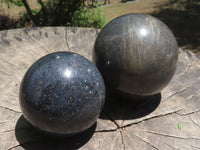 Polished Blue Lazulite Spheres  x 4 From Madagascar - TopRock