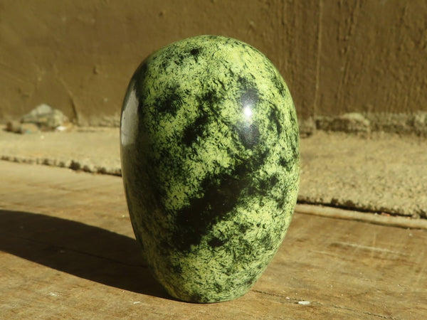 Polished Green Leopard Stone Standing Free Forms  x 6 From Zimbabwe - Toprock Gemstones and Minerals 