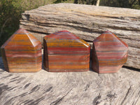 Polished Banded Tiger Ironstone Crystals  x 3 From Southern Africa - TopRock