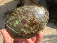 Polished Chrysoprase Standing Free Forms  x 2 From Madagascar