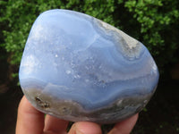 Polished Blue Lace Agate Standing Free Forms  x 2 From Nsanje, Malawi - Toprock Gemstones and Minerals 