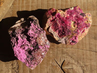 Natural Pink Salrose Cobaltion Dolomite Specimens  x 2 From Kakanda, Congo