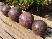 Polished Pyrope Garnet Matrix Spheres  x 4 From Madagascar