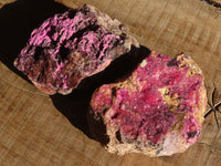 Natural Pink Salrose Cobaltion Dolomite Specimens  x 2 From Kakanda, Congo