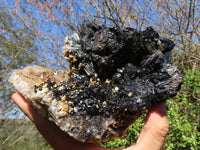 Natural Extra Large Schorl Black Tourmaline Specimen With Vermiculite  x 1 From Erongo, Namibia - Toprock Gemstones and Minerals 