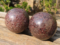 Polished Pyrope Garnet Matrix Spheres  x 4 From Madagascar