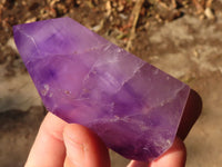 Polished Stunning Window Amethyst Points x 6 From Ankazobe, Madagascar