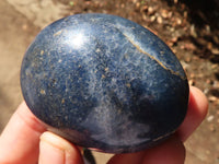 Polished Blue Lazulite Palm Stones  x 12 From Madagascar - Toprock Gemstones and Minerals 