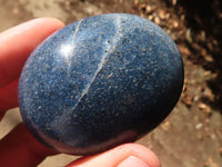 Polished Blue Lazulite Palm Stones  x 12 From Madagascar - Toprock Gemstones and Minerals 