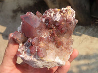 Natural Red Hematoid Quartz Specimens x 3 From Karoi, Zimbabwe