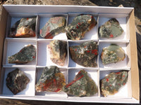 Natural Rough Bloodstone Specimens  x 12 From Swaziland