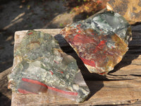 Natural Rough Bloodstone Specimens  x 12 From Swaziland