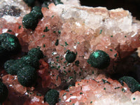 Natural Rare Ball Malachite On Drusi Quartz & Dolomite Matrix  x 1 From Congo - Toprock Gemstones and Minerals 