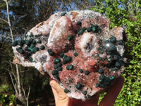 Natural Rare Ball Malachite On Drusi Quartz & Dolomite Matrix  x 1 From Congo - Toprock Gemstones and Minerals 