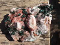 Natural Rare Ball Malachite On Drusi Quartz & Dolomite Matrix  x 1 From Congo - Toprock Gemstones and Minerals 