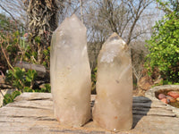 Polished Large Arcadian Quartz Crystals x 2 From Angola