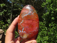 Polished Red Earthy Volcano Jasper Standing Free Forms  x 4 From Madagascar - TopRock