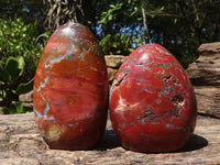 Polished Red Earthy Volcano Jasper Standing Free Forms  x 4 From Madagascar - TopRock