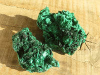 Natural Chatoyant Silky Malachite Specimens  x 6 From Kasompe, Congo