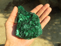 Natural Chatoyant Silky Malachite Specimens  x 2 From Kasompe, Congo