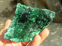 Natural Chatoyant Silky Malachite Specimens  x 2 From Kasompe, Congo