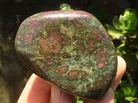 Polished Fluorescent Ruby Corundum In Chrome Verdite Free Forms x 4 From Zimbabwe - Toprock Gemstones and Minerals 