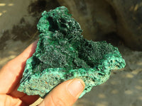 Natural Chatoyant Silky Malachite Specimens  x 2 From Kasompe, Congo