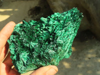 Natural Chatoyant Silky Malachite Specimens  x 2 From Kasompe, Congo