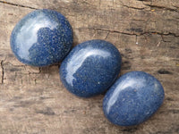 Polished Blue Lazulite Palm Stones  x 35 From Madagascar - TopRock