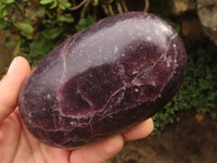 Polished Extra Large Purple Lepidolite Free Forms x 3 From Zimbabwe - TopRock