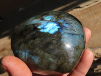 Polished  Puffy Labradorite Gemstone Hearts  x 2 From Tulear, Madagascar