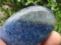 Polished Blue Lazulite Palm Stones  x 35 From Madagascar - TopRock