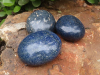 Polished Blue Lazulite Palm Stones  x 35 From Madagascar - TopRock