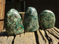 Polished Rare Emerald In Matrix Standing Free Forms  x 3 From Sandawana, Zimbabwe - Toprock Gemstones and Minerals 