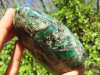 Polished Rare Emerald In Matrix Standing Free Forms  x 3 From Sandawana, Zimbabwe - Toprock Gemstones and Minerals 